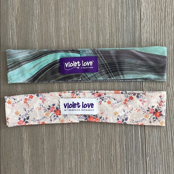 Violet Love Headbands (set of 2) - Picture 1 of 4
